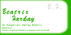 beatrix harkay business card